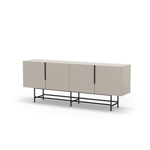 Krémová nízká komoda 200x77,5 cm Eldia – Marckeric-image-4