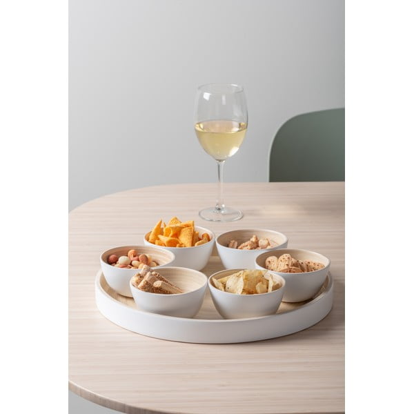 Bílá bambusová servírovací sada ø 32 cm Puro – PT LIVING-image-1