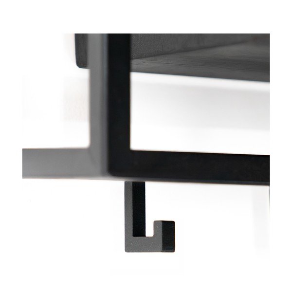 Černý nástěnný věšák z dubového dřeva s poličkou 78 cm School – Spinder Design-image-3