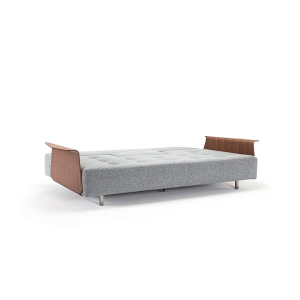 Šedá rozkládací pohovka s područkami Innovation Long Horn Twist Granite-image-3