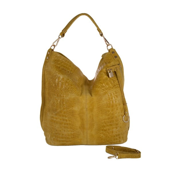 Žlutá kabelka z pravé kůže Andrea Cardone Edvige