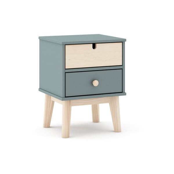 Dětský noční stolek šedozelený Estefania – Marckeric-image-3
