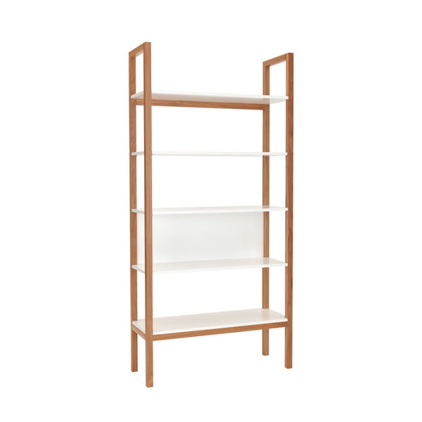 Bílá knihovna v dekoru dubu 90x185 cm Farringdon - Woodman-image-1