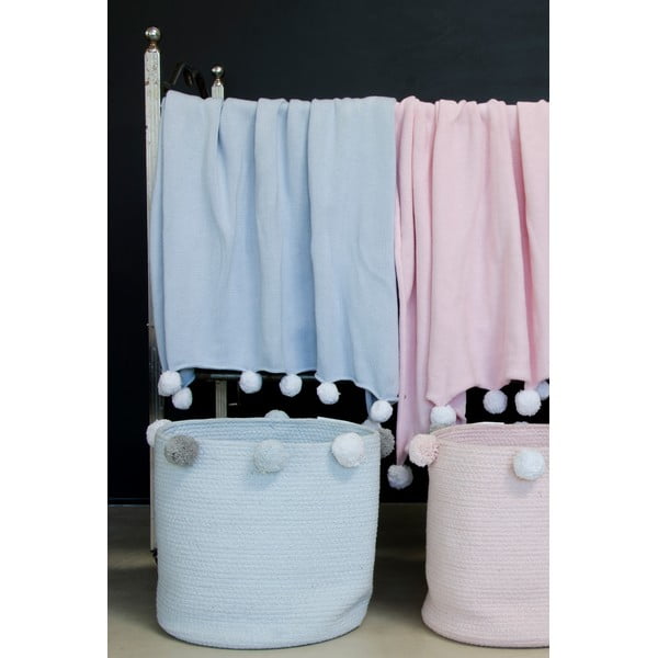 Světle modrý látkový dětský koš na hračky ø 30x30 cm Bubbly – Lorena Canals-image-3