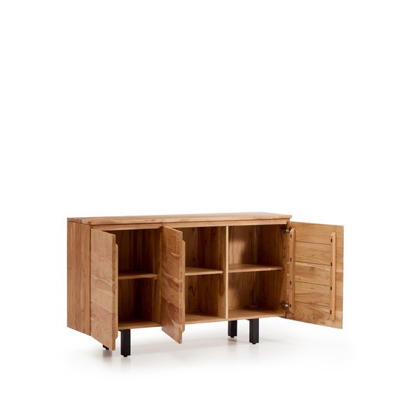 Komoda z masivu akácie v přírodní barvě 150x88x40 cm Uxue – Kave Home-image-3