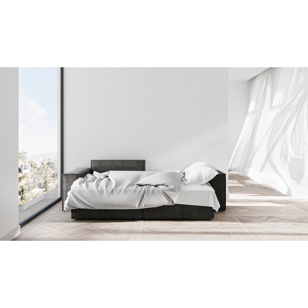 Antracitově šedá rozkládací variabilní rohová pohovka Ghado Melow-image-4