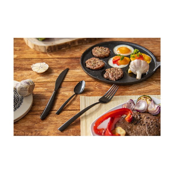 Černý nerezový příbor 24 ks Black Luxure – Orion-image-1