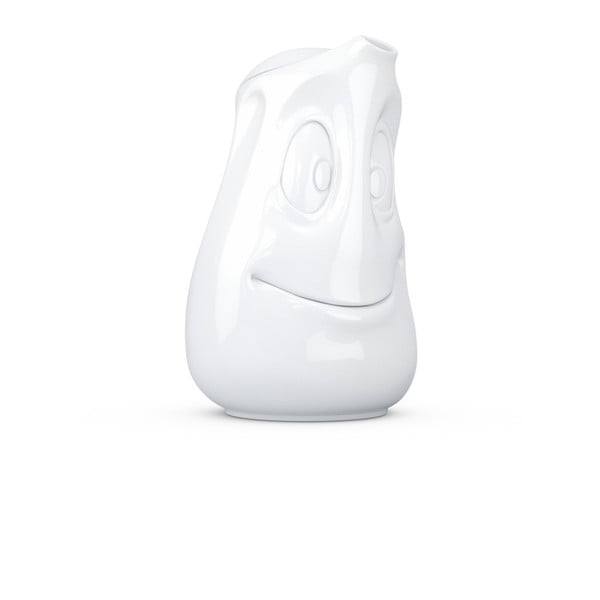 Bílá usměvavá konvice z porcelánu 58products, objem 1200 ml-image-3