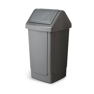 Velký šedý odpadkový koš Addis Swing Bin, 33 x 33 x 66,5 cm
