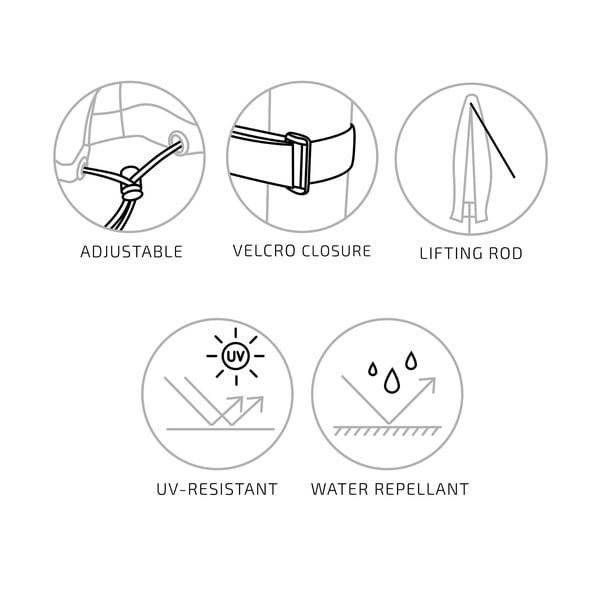 Černý obal na slunečník  ø 35 cm – House Nordic-image-2