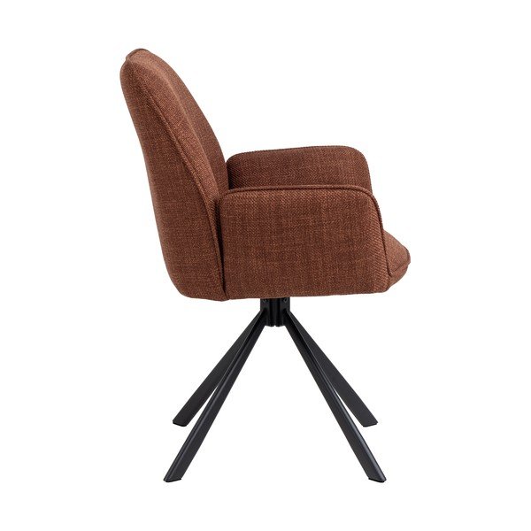 Čalouněná jídelní křesla v sadě 2 ks s područkami v cihlové barvě Glenda – Actona-image-3