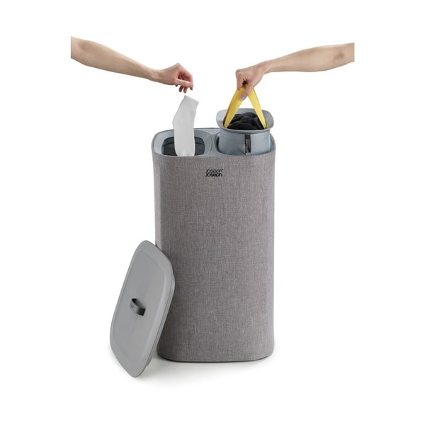 Šedý textilní koš na prádlo Joseph Joseph Tota, 60 l-image-4