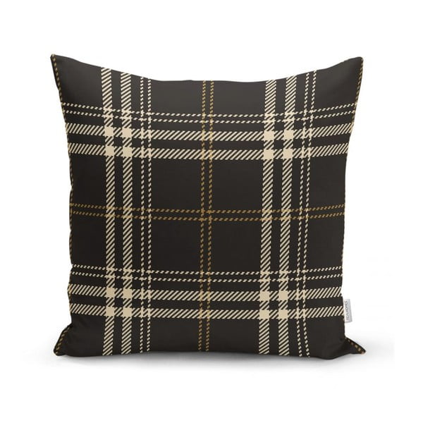 Černobéžový dekorativní povlak na polštář Minimalist Cushion Covers Flannel, 45 x 45 cm