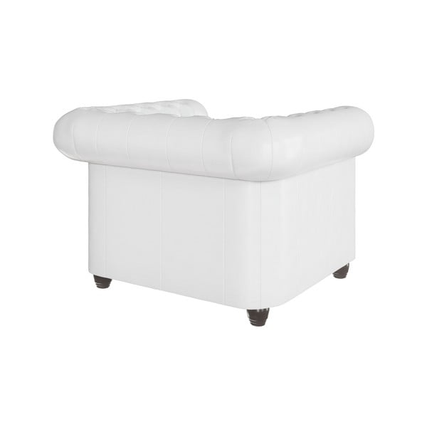 Bílé křeslo z imitace kůže York – Ropez-image-2