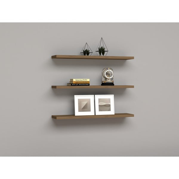 Police v dekoru ořechu v sadě 3 ks Boss - Kalune Design-image-1