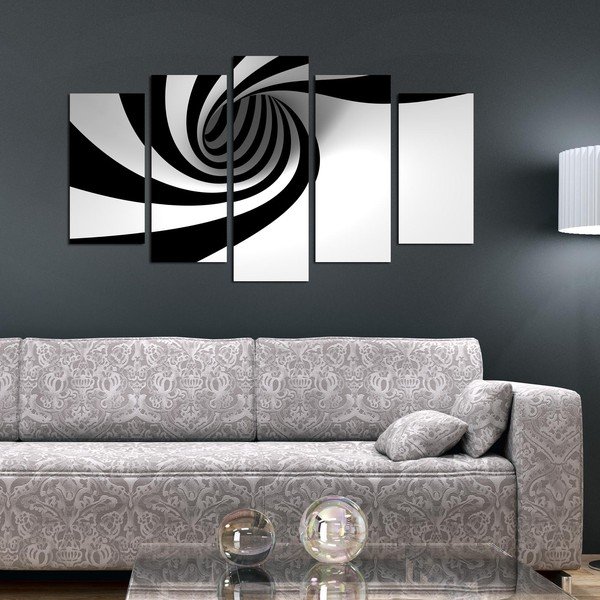 Vícedílný obraz Spiral B&W, 110 x 60 cm-image-1
