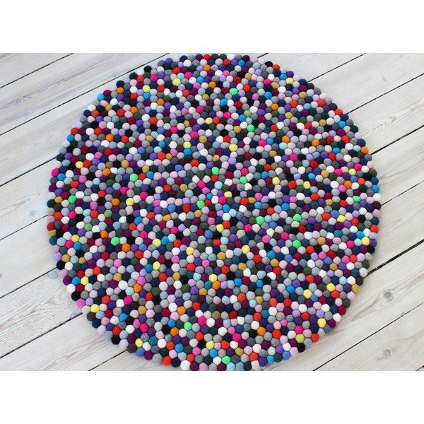 Kuličkový vlněný koberec Wooldot Ball Rugs Multi Pang, ⌀ 200 cm-image-1