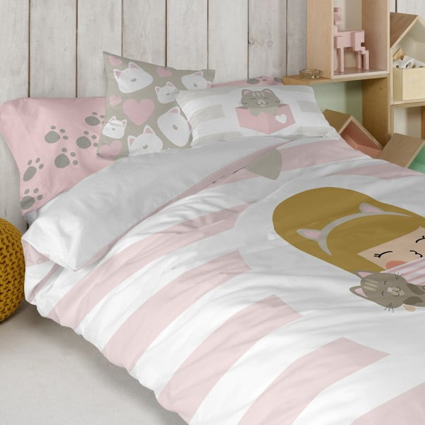 Povlak na polštář z čisté bavlny Happynois Kitty, 50 x 30 cm-image-1