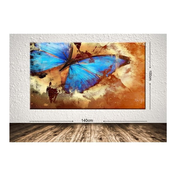 Obraz Blue Butterfly, 100 x 140 cm