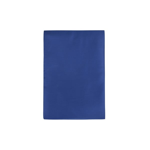 Tmavě modré napínací prostěradlo z bavlněného saténu 140x200 cm – Mijolnir