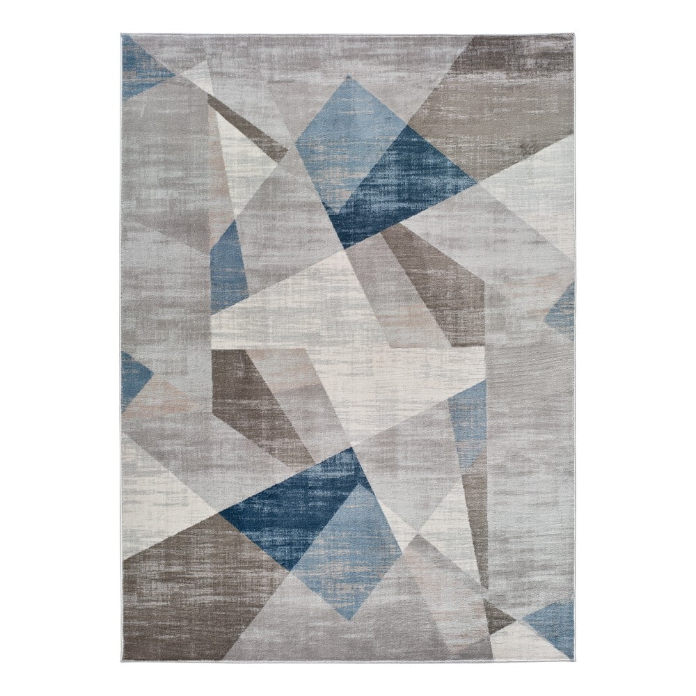 Šedo-modrý koberec Universal Babek Geo, 80 x 150 cm