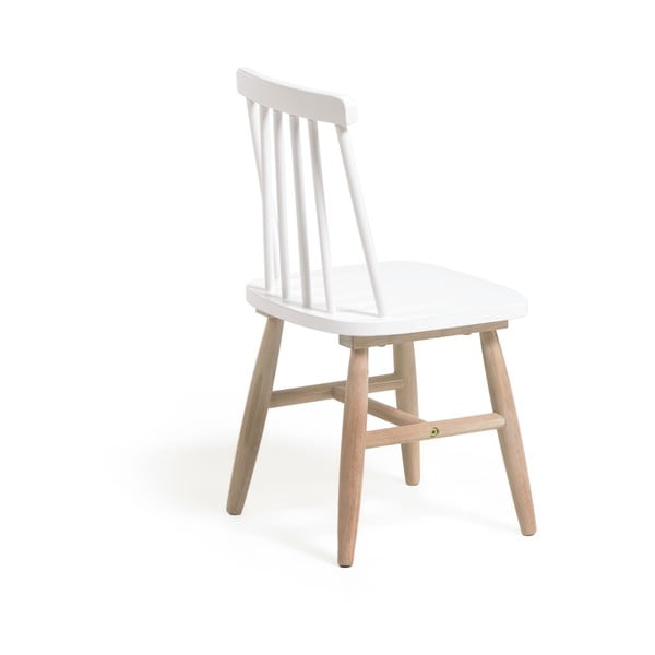 Bílá dětská židle z kaučukového dřeva Kave Home Kristie-image-4