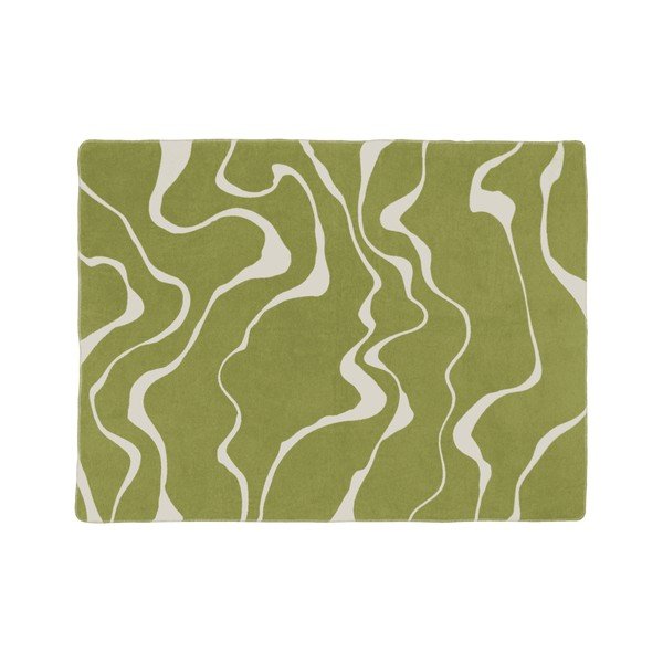 Zelená/krémová deka 150x200 cm Felu – noo.ma