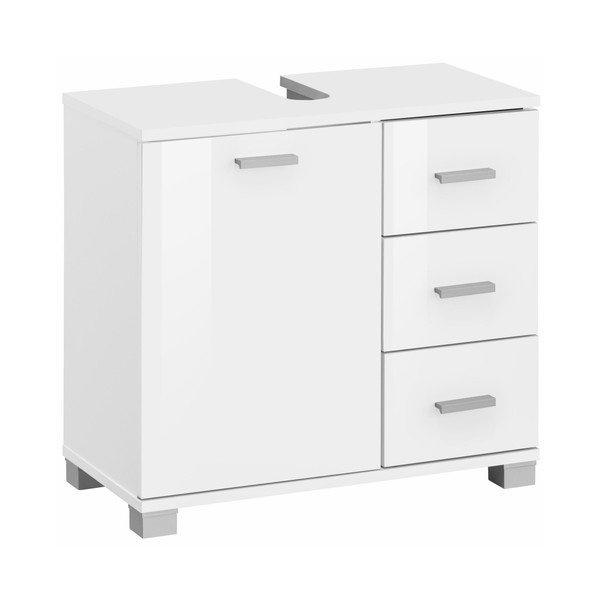 Bílá dřevěná skříňka pod umyvadlo Støraa Rhonda-image-1