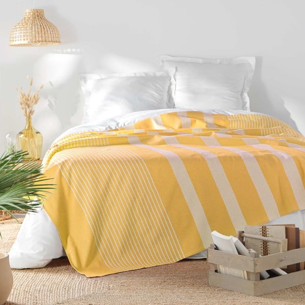 Žlutý přehoz 220x240 cm Adele – douceur d'intérieur-image-2