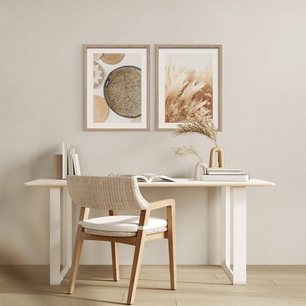 Tištěné obrazy v sadě 2 ks s rámem 30x40 cm Full Beige – Styler-image-1