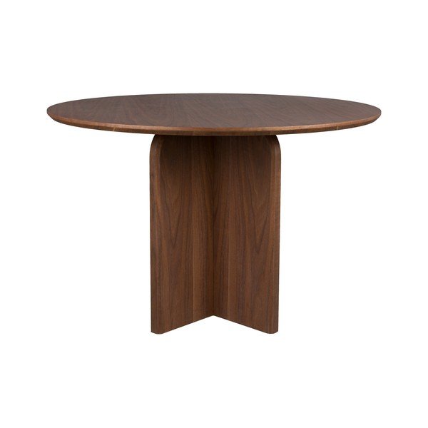 Kulatý jídelní stůl v dekoru ořechu ø 120 cm Laurent – White Label-image-2