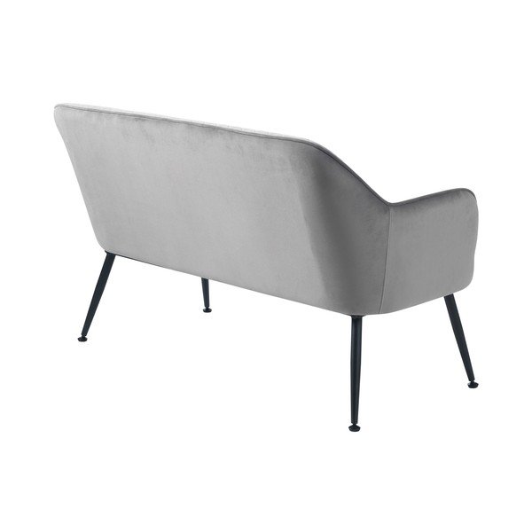 Světle šedá sametová pohovka 129 cm Berrie – Unique Furniture-image-4