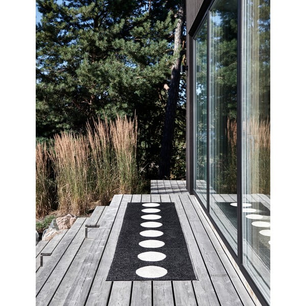 Černo-bílý vnitřní a venkovní koberec 70x90 cm Vera Black – Pappelina-image-4