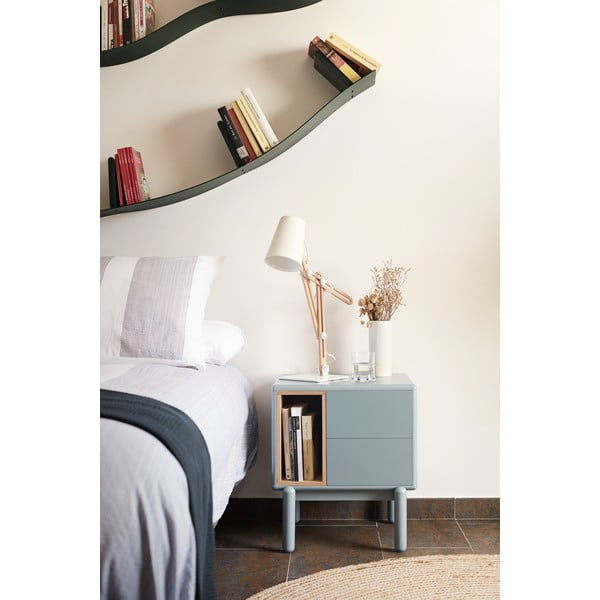 Modro-šedý noční stolek Corvo – Teulat-image-1