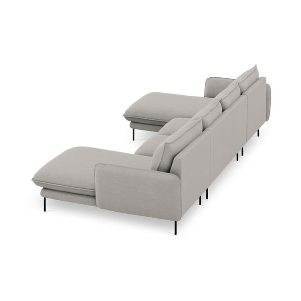 Světle šedá pohovka do "U" Cosmopolitan Design Vienna-image-4