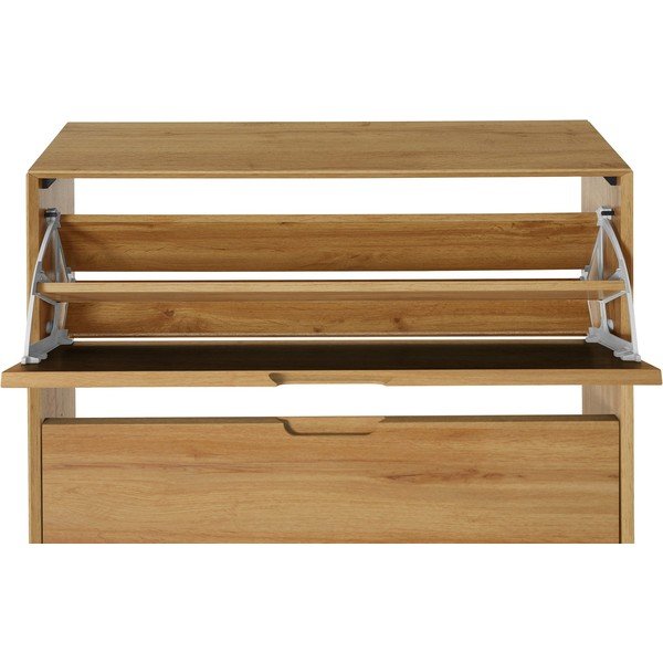 Výklopný botník v dekoru dubu v přírodní barvě Ezra – Støraa-image-3