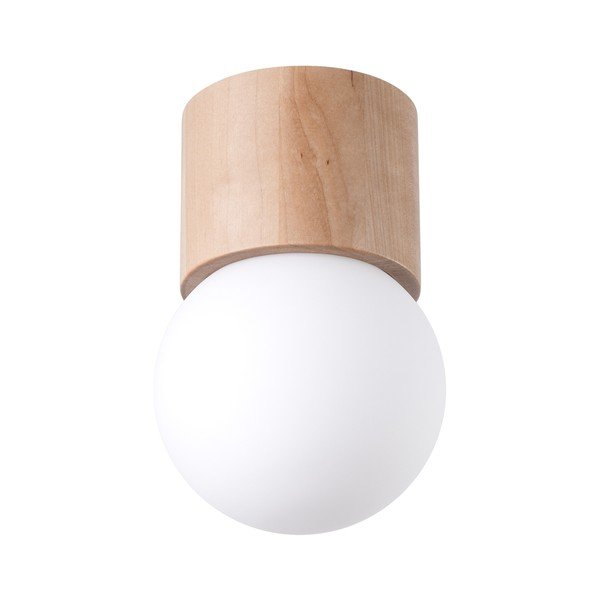 Bílé/v přírodní barvě stropní svítidlo se skleněným stínidlem ø 12 cm Surtur – Sollux