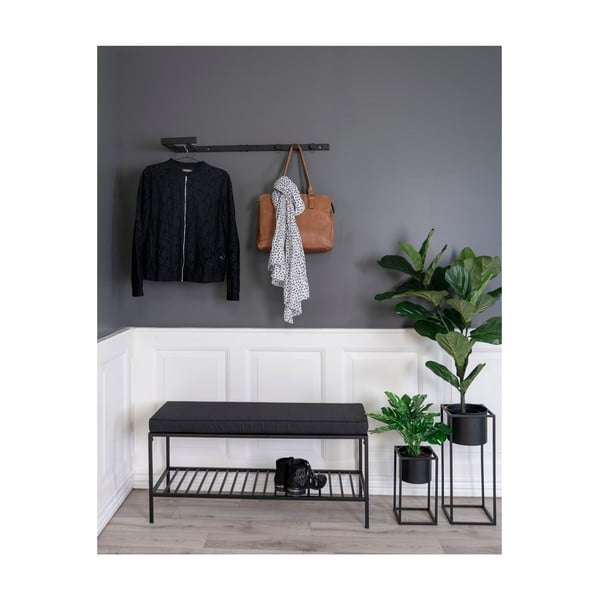 Černý kovový nástěnný věšák Trento – House Nordic-image-2