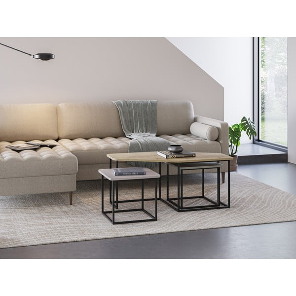 Konferenční stolky v sadě 3 ks 60x111,5 cm Zoya – Marckeric-image-1