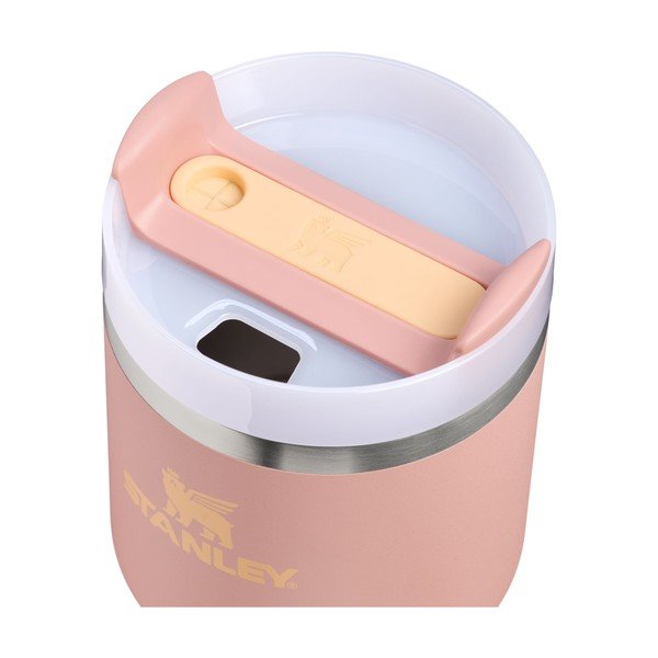 Broskvová termoska s brčkem z nerezové oceli 600 ml Quencher H2.O FlowState™ Tumble Peach Rose – Stanley-image-1