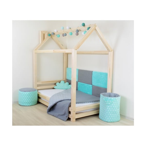 Dětská postel z lakovaného smrkového dřeva Benlemi Happy, 120 x 200 cm-image-4