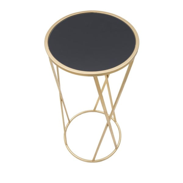 Odkládací stolek v černo-zlaté barvě Mauro Ferretti Glam Simple, výška 75 cm-image-4