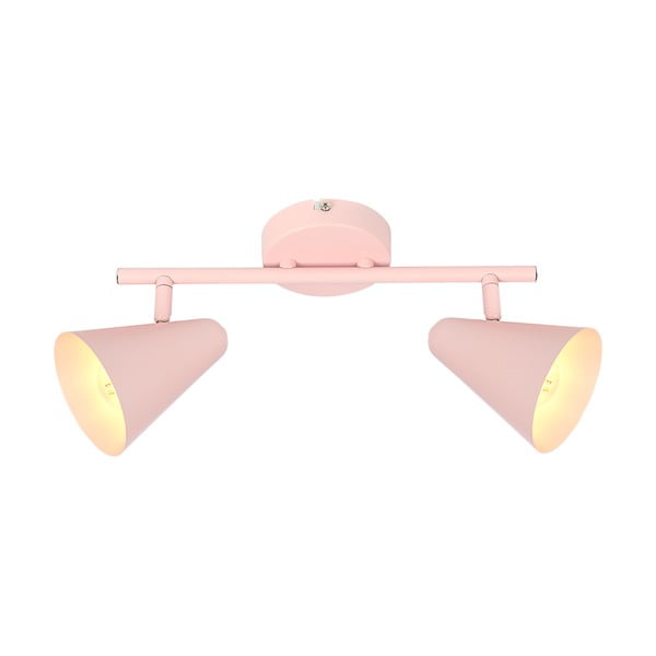 Světle růžové stropní svítidlo s kovovým stínidlem 42x10 cm Amor – Candellux Lighting