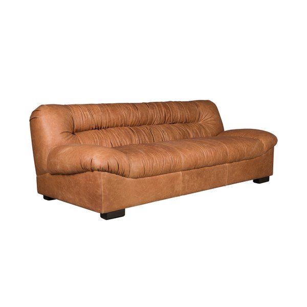 Koňakově hnědá kožená pohovka 214 cm Douglas – Dutchbone-image-2