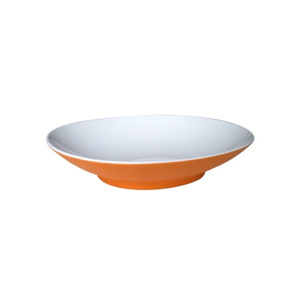 Oranžový polévkový talíř Entity, 22.2 cm