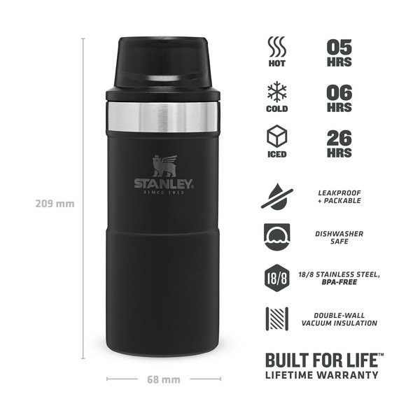 Černý termo hrnek 350 ml – Stanley-image-3