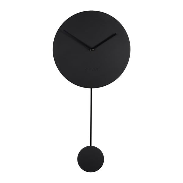 Černé nástěnné hodiny Zuiver