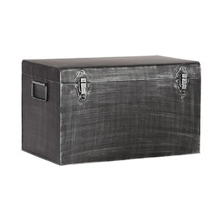 Černý kovový úložný box LABEL51, délka 50 cm