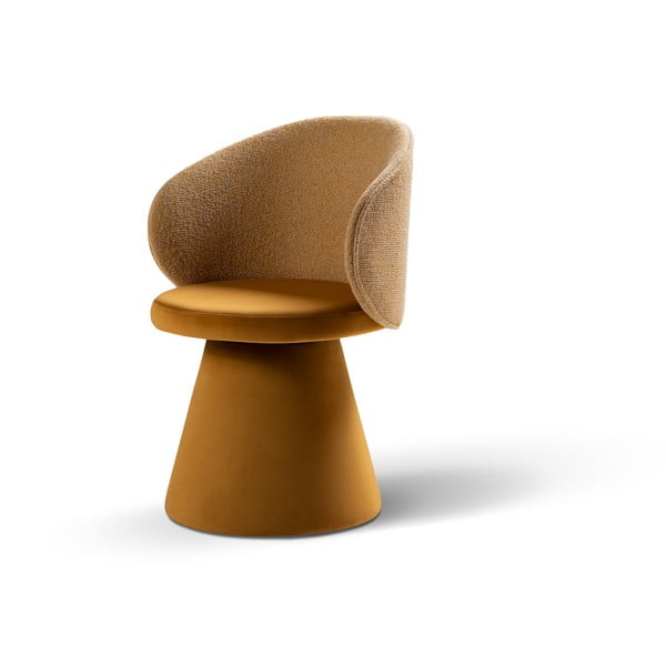 Sametové křeslo v hořčicové barvě Inez – Micadoni -image-2