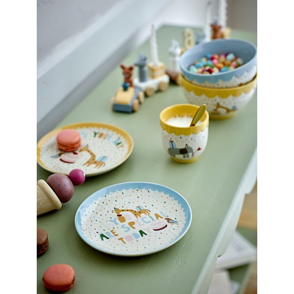 Žlutá/krémová dětská miska z kameniny ø 13,5 cm Celebrate – Bloomingville Mini-image-1